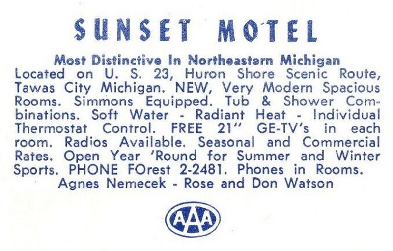 Sunset Motel - Old Postcard View (newer photo)